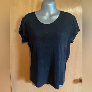 Black Top with silver sparkle